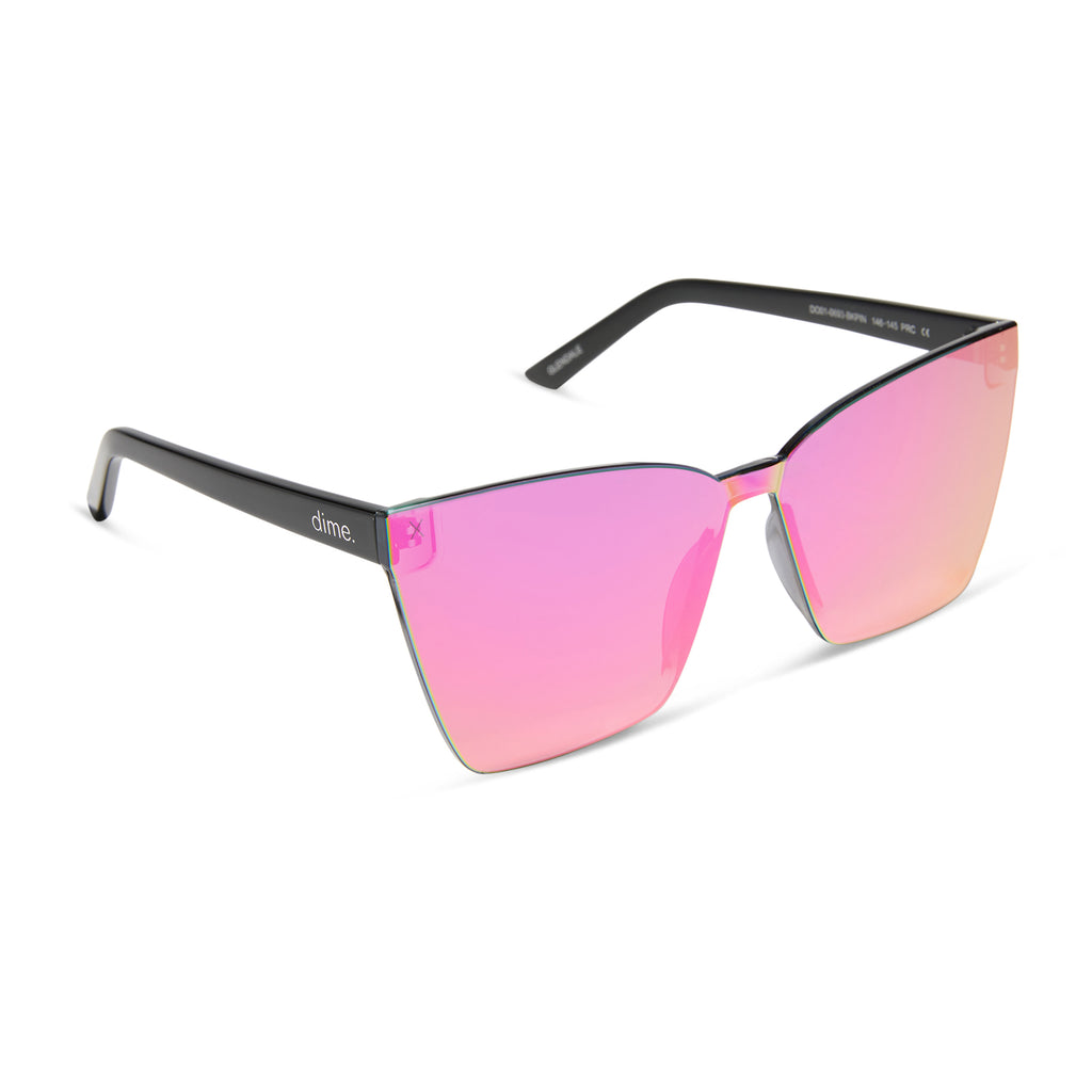 ●PINK PINEAPPLE● CAT EYE SUNGLASSBEIGE m1037_883727 glendale cat eye sunglasses - black + candy pink mirror