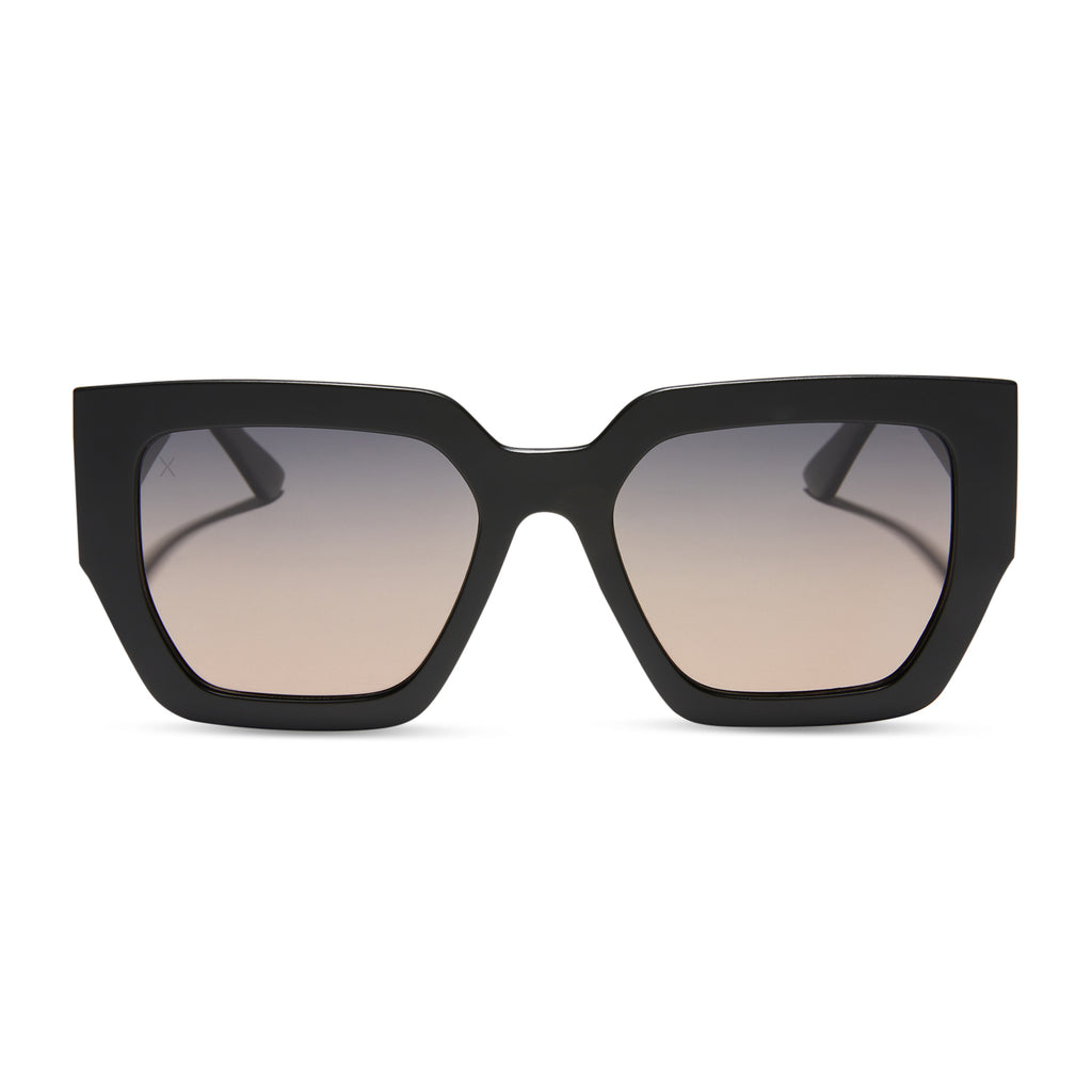 rissa g she's a 10 sunglasses - matte black + dusk polarized