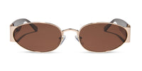 swatch for vine - gold + mocha + brown polarized sunglasses