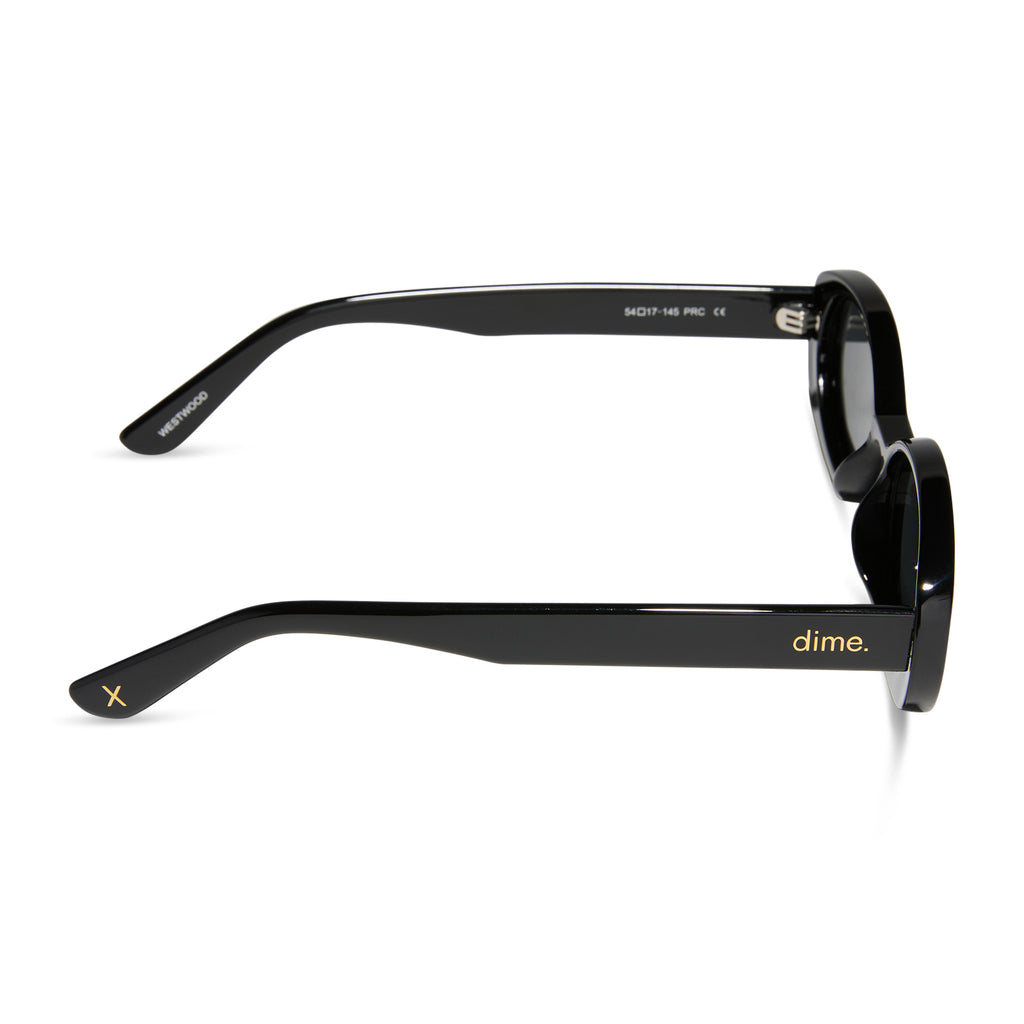 westwood round sunglasses | black & grey polarized | dime  display picture 1
