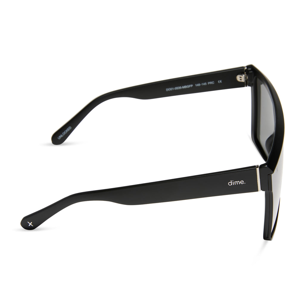 unlocked shield sunglasses - matte black + grey mirror  display picture 1