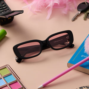 CHER - BLACK + PINK GRADIENT SUNGLASSES