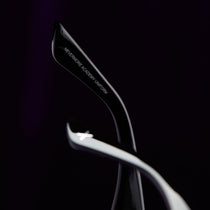 nevermore academy uniform - moody matte grey + glossy raven black + woeful black gradient polarized sunglasses