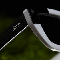 the wednesday addams - macabre black + white checkerboard + woeful smoke polarized sunglasses