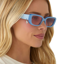 CHER - LIGHT BLUE + PINK GRADIENT SUNGLASSES