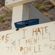 flat lay of dime optics girls night sunglasses in black