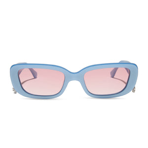CHER - LIGHT BLUE + PINK GRADIENT SUNGLASSES
