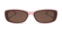 swatch for agoura - candy heart pink + brown sunglasses
