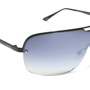 rissa g bou g sunglasses - satin black + grey gradient rissa g bou g sunglasses - satin black + grey gradient