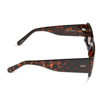 dime optics featuring the culver rectangular sunglasses with a tortoise frame and brown polarized lenses side view