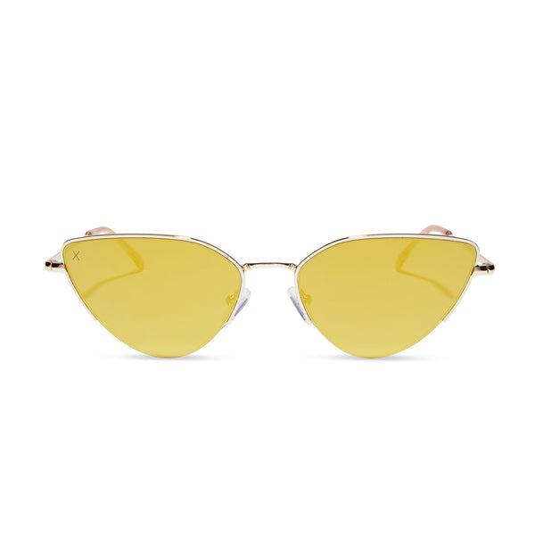 Gold Sunglasses for Women Cat Eye Metal Frame Mirror Lense BRAND NEW s-l400.jpg main image 4