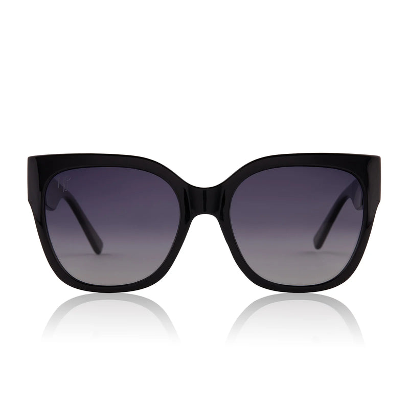 Front facing product shot of Mikayla Jane Go Getter Sunglasses in Black