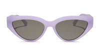 swatch for last call - lavender fog crystal + solid grey polarized sunglasses