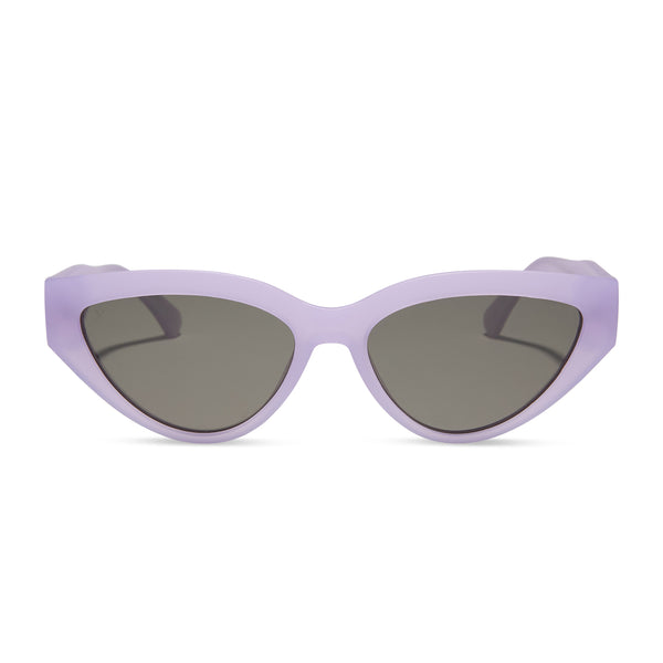last call - lavender fog crystal + solid grey polarized sunglasses