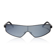 skyami - matte black + grey with silver flash polarized sunglasses ...