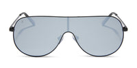 swatch for tarzana - black + grey w/silver flash polarized sunglasses