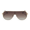 Color swatch for tarzana - brushed gold + brown gradient polarized sunglasses