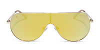 swatch for tarzana - gold + gold mirror polarized sunglasses