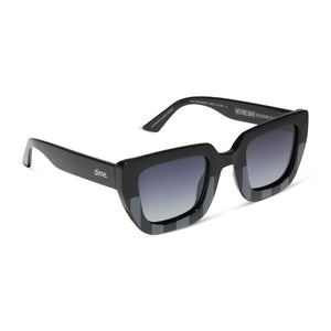 nevermore academy uniform - moody matte grey + glossy raven black + woeful black gradient polarized sunglasses
