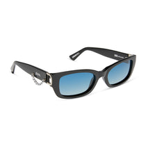 mean girls x dime optics janis cold shiny hard plasticon punky blue gradient polarized sunglasses angled view