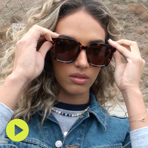 on model - dime optics video showcasing the malibu sunglasses