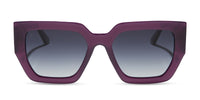 swatch for she's a 10 - amethyst purple + grey gradient polarized sunglasses