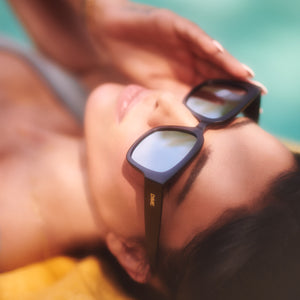 Matte top mirror sunglasses