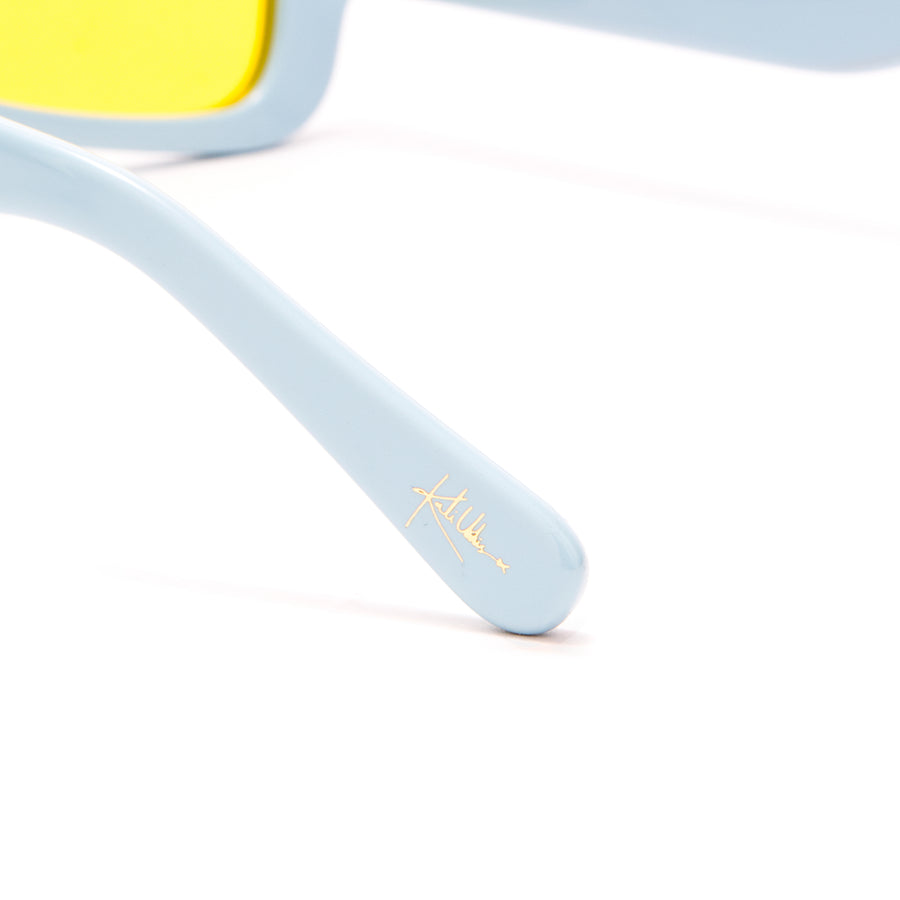 kali light blue + yellow sunglasses dime optics Dime Optics