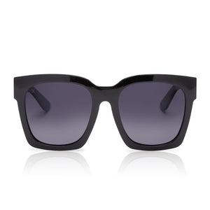 dime optics anonymous black grey gradient polarized sunglasses front view