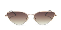 swatch for fairfax - brushed gold + brown sharp gradient sunglasses