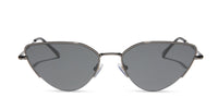 swatch for fairfax - shiny gunmetal + solid grey sunglasses