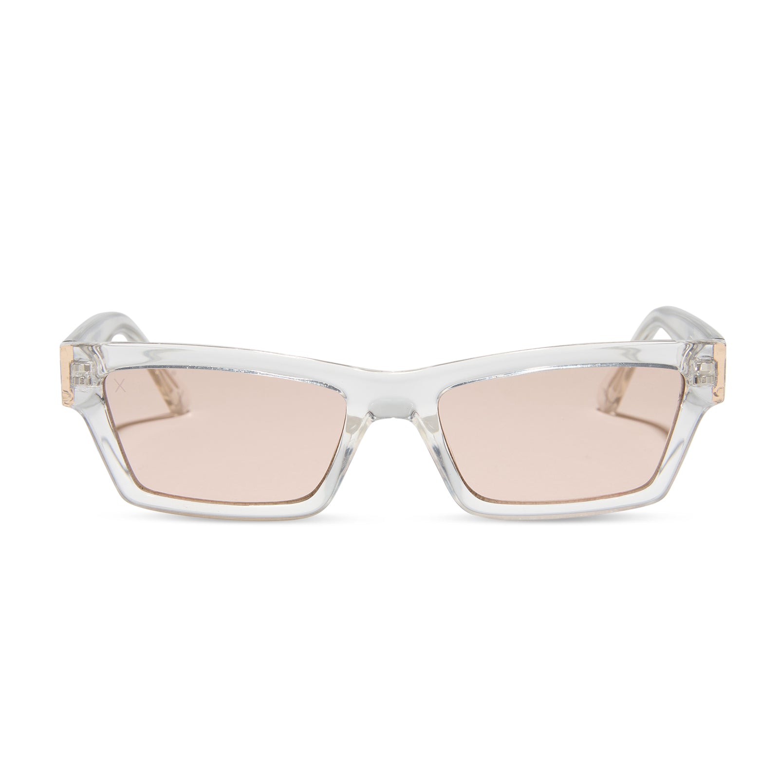 ●RECLOW● RC GIG SUNGLASS CRYSTAL PINK laurel cat eye sunglasses - translucent clear + rose pink